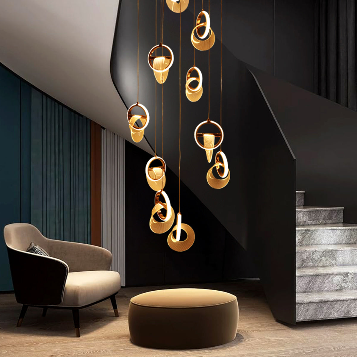 Buy She Said Yes (3 Colour) Double Height LED Chandelier Bangalore