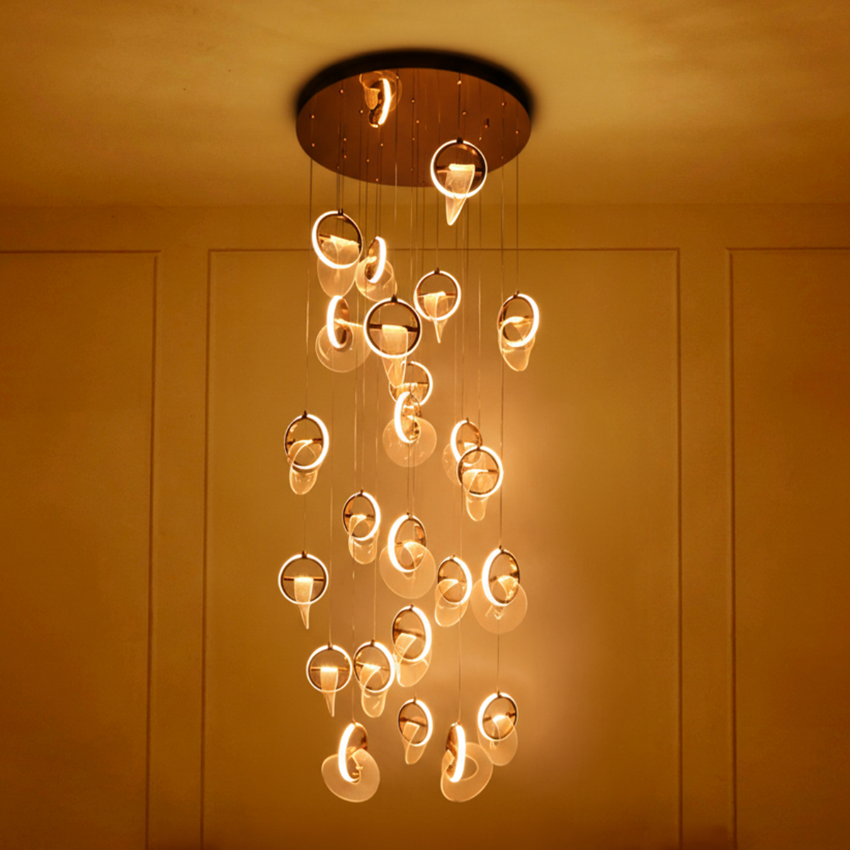 Buy She Said Yes (3 Colour) Double Height LED Chandelier Living Room