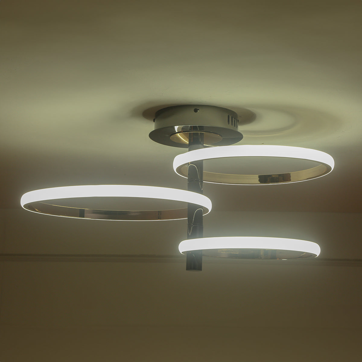 Buy Simplicity 3 Ring (3 Colour) LED Chandelier Bangalore