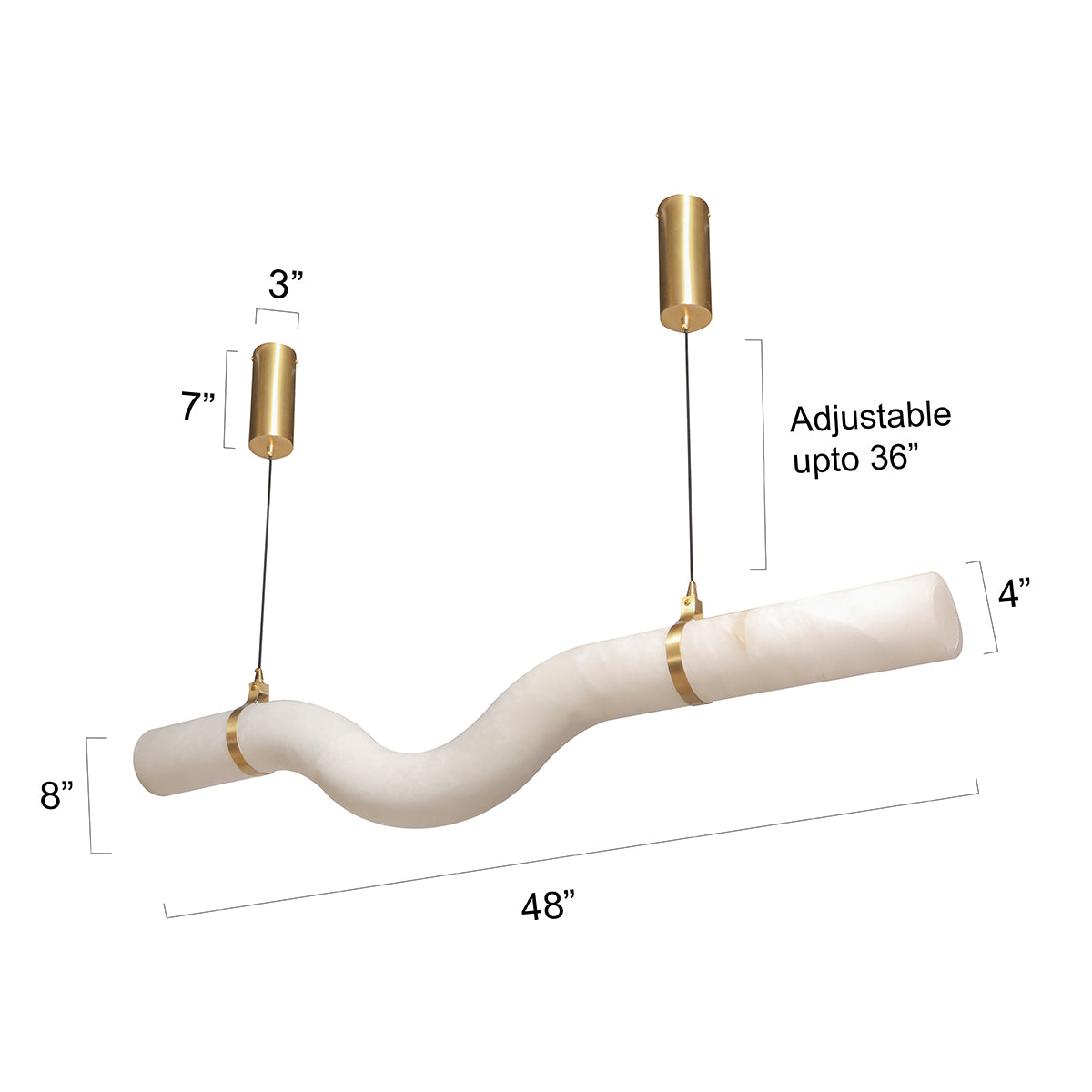 Buy Singular Spanish Marble LED Chandelier Online