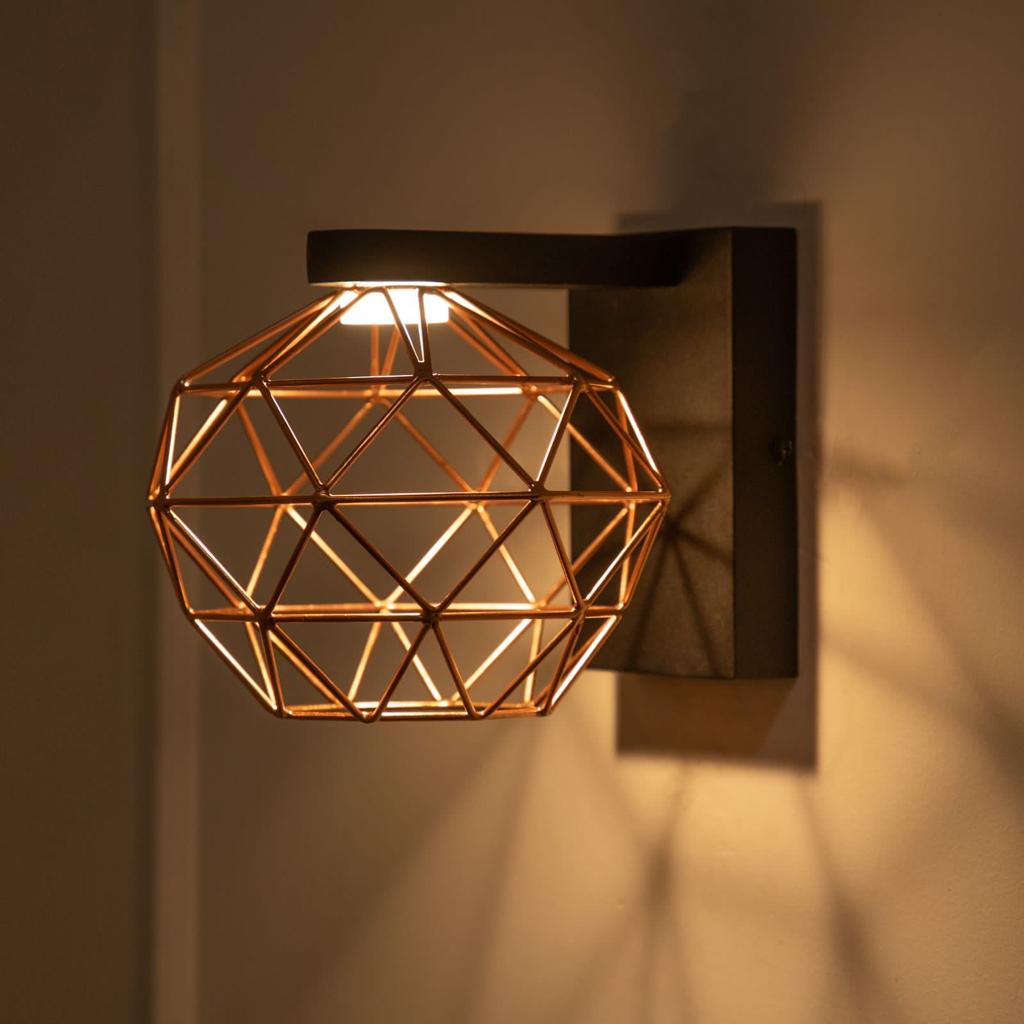 Sol Copper LED Wall Light for a Contemporary Home | LightsAndLiving