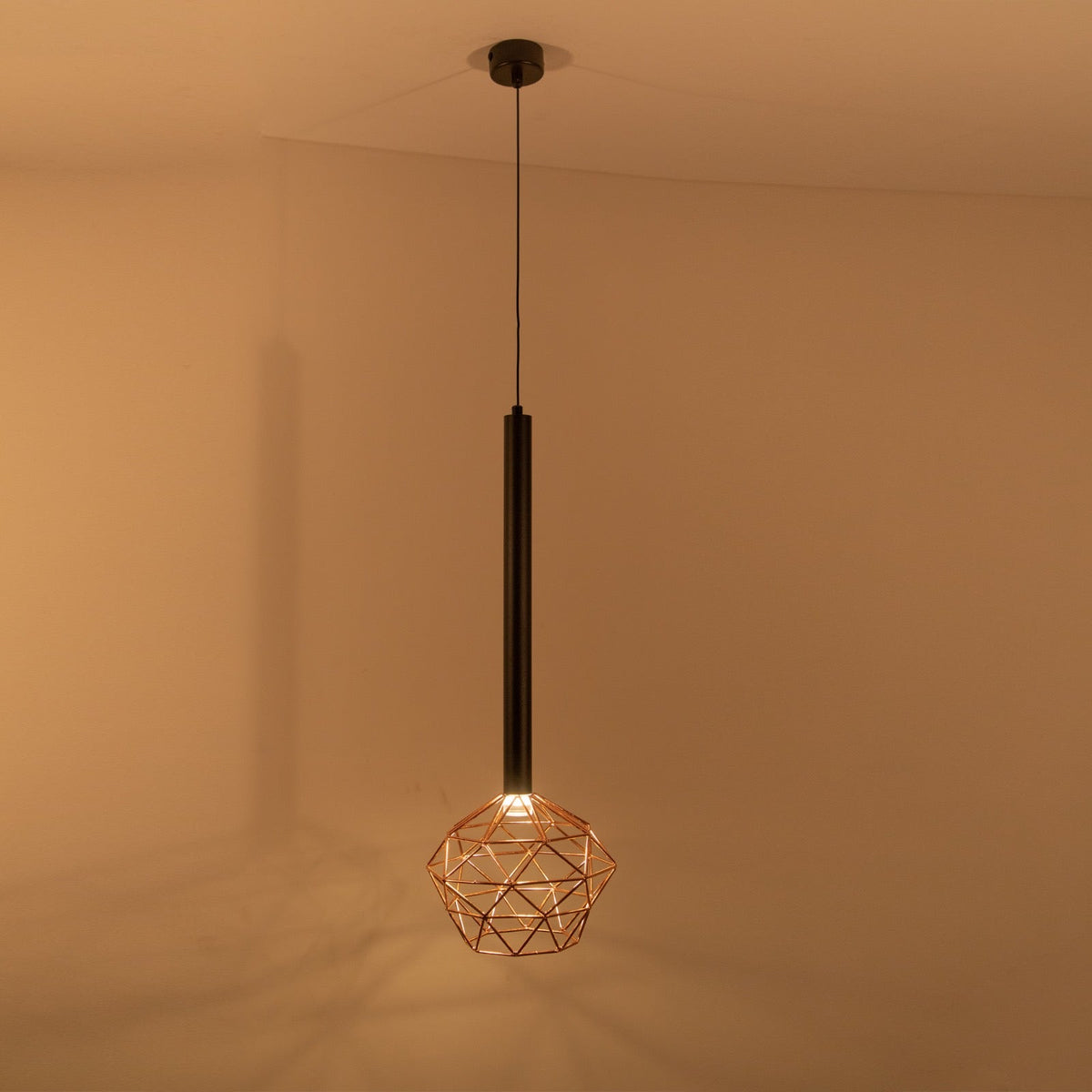 Buy Sol Rose Gold LED Pendant Light Living Room corner