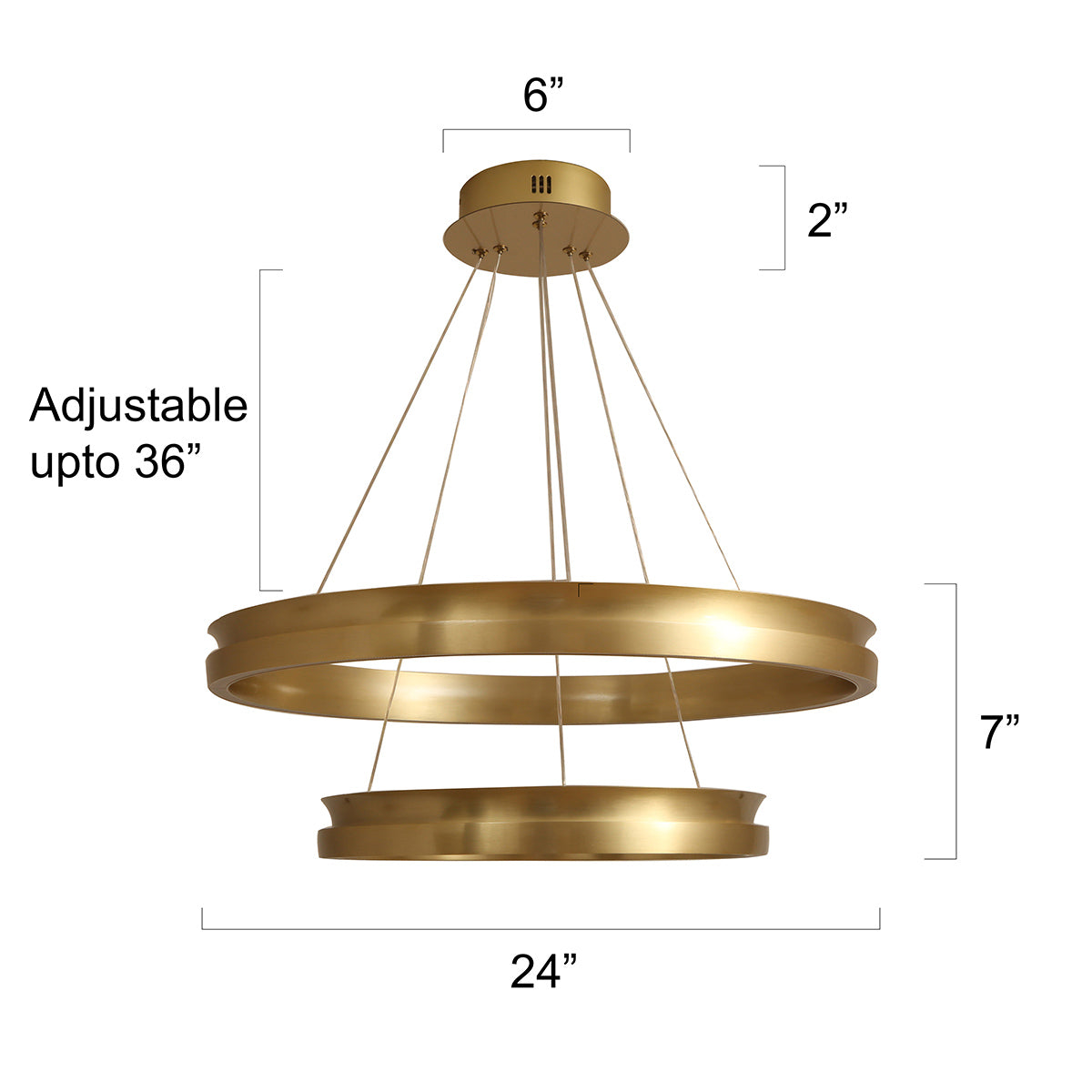 Buy Sophisticated Rings (3 Colour) LED Chandelier Decorative Lights