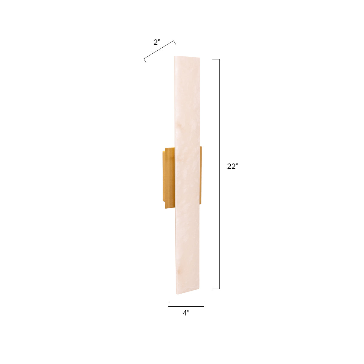 Buy Straight up Marble Large LED Wall Light size