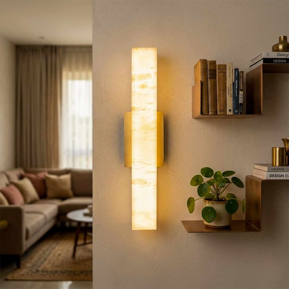 Buy Straight up Marble Medium LED Wall Light bedroom