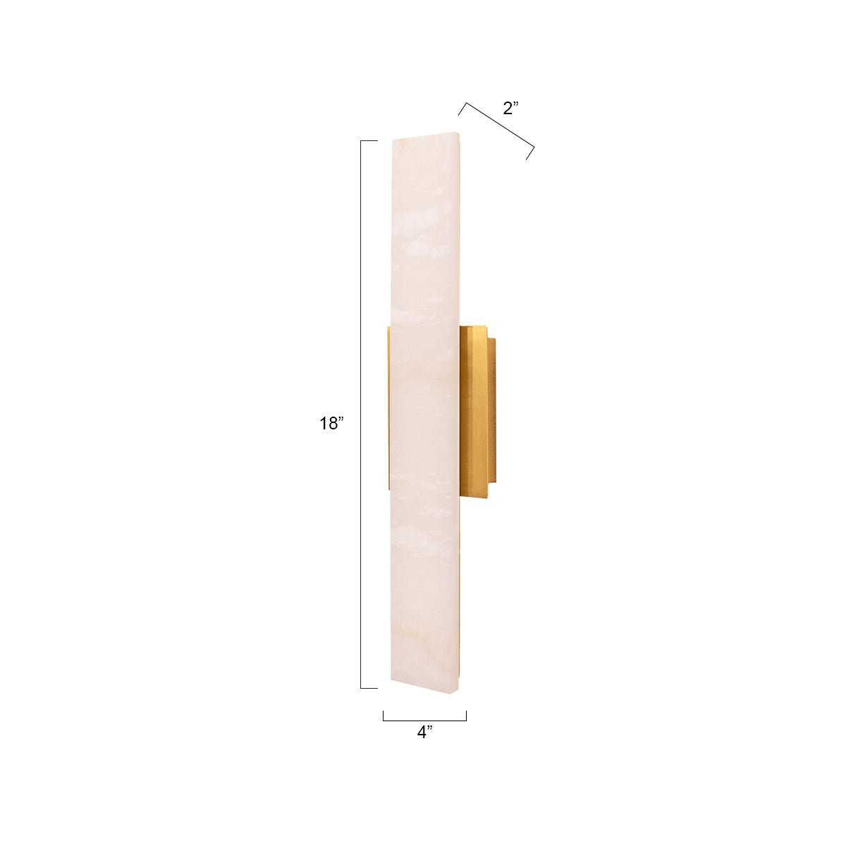 Buy Straight up Marble Medium LED Wall Light size