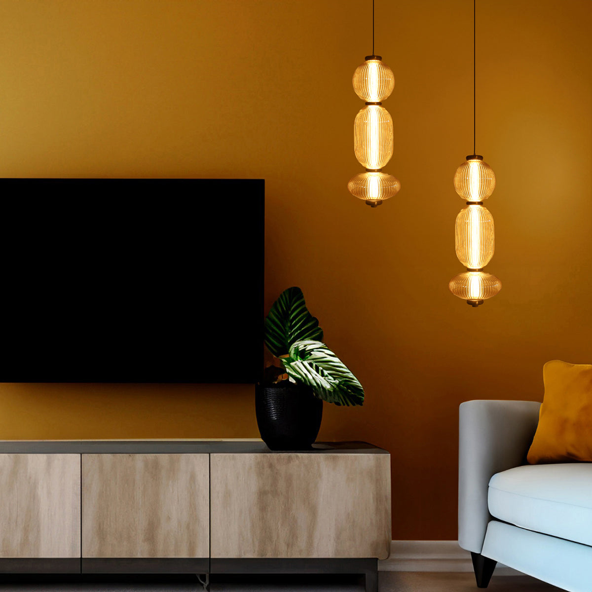 Buy Summer Joy Amber LED Pendant Light Bangalore