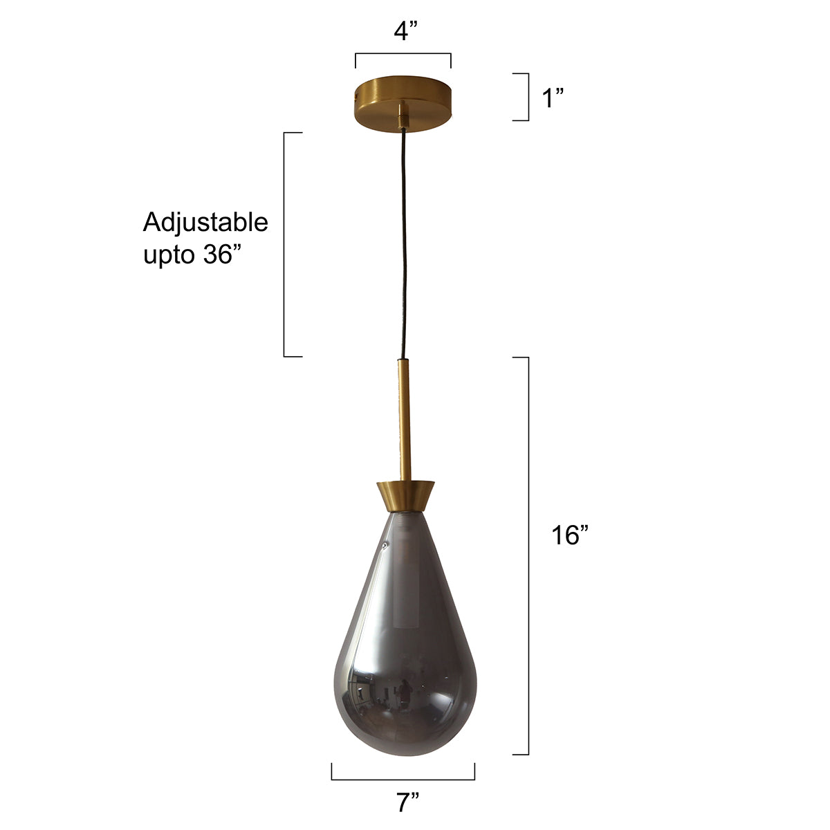 Teardrop Smoke LED Pendant Light for Modern Lamps | Light & Living