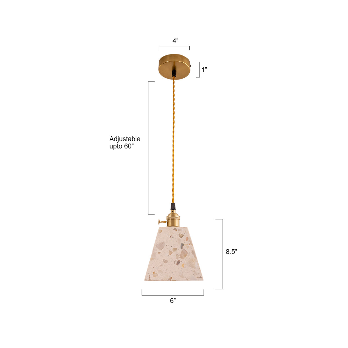 Buy Terrazzo Lux Pendant Light size