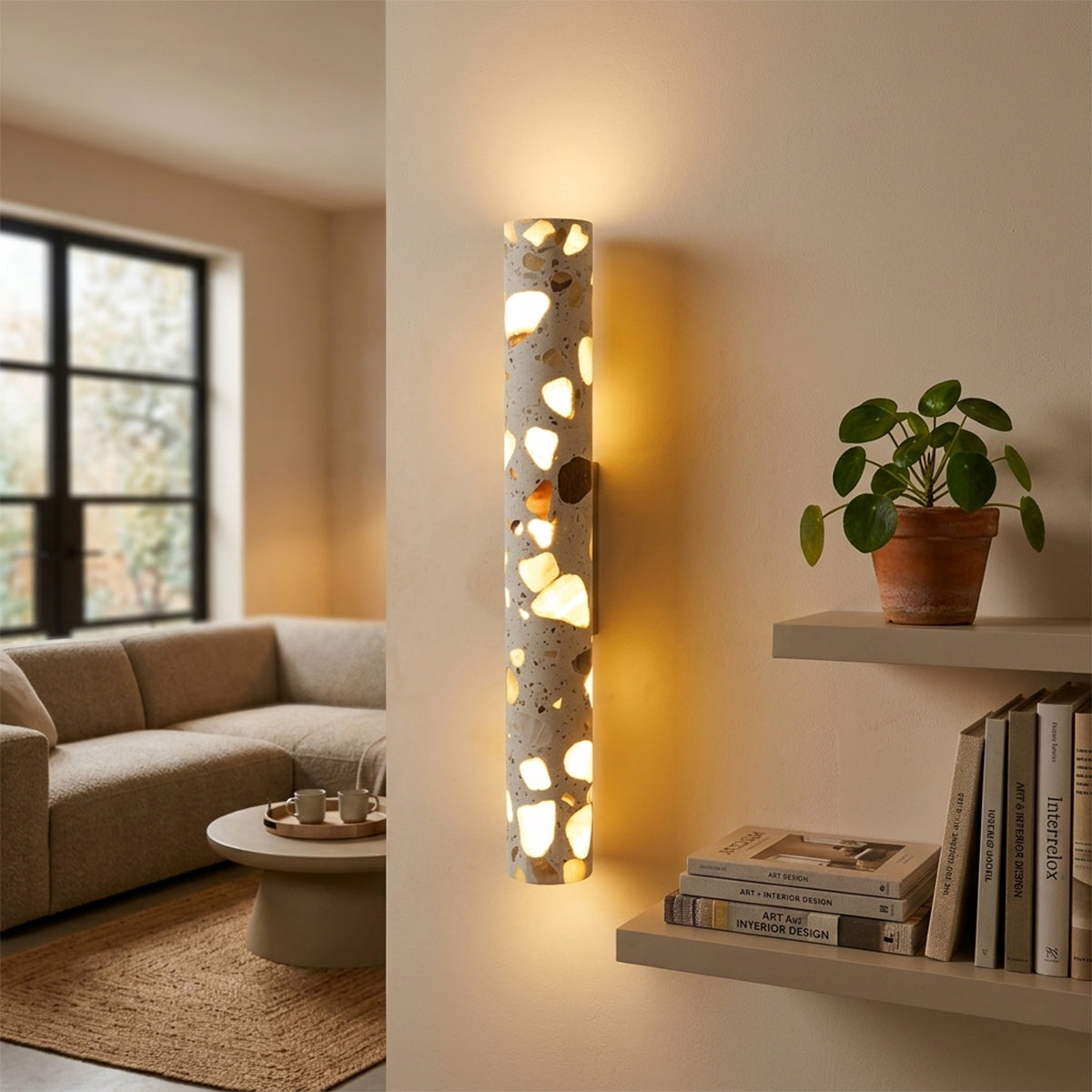 Buy Terrazzo Sleek Medium LED Wall Light livingroom