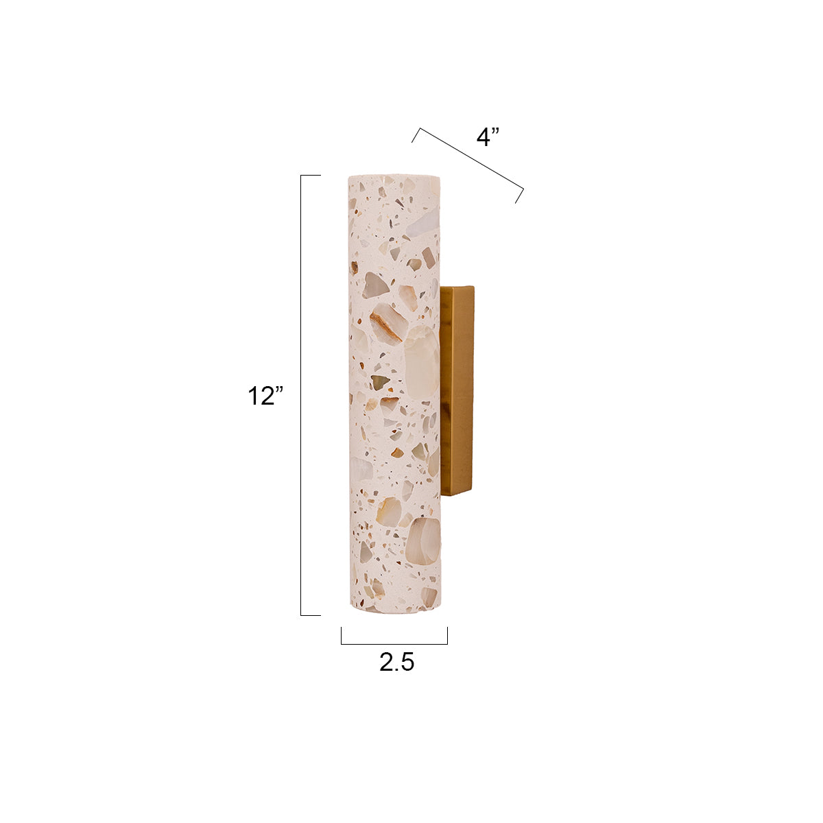 Buy Terrazzo Sleek Small LED Wall Light size