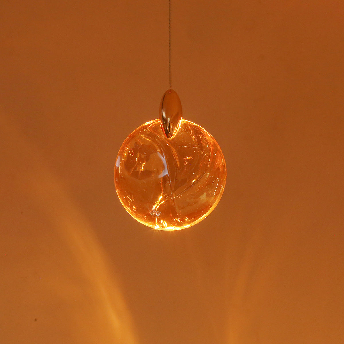 Buy Thoughtful Amber Glass LED Pendant Light Interior Lights