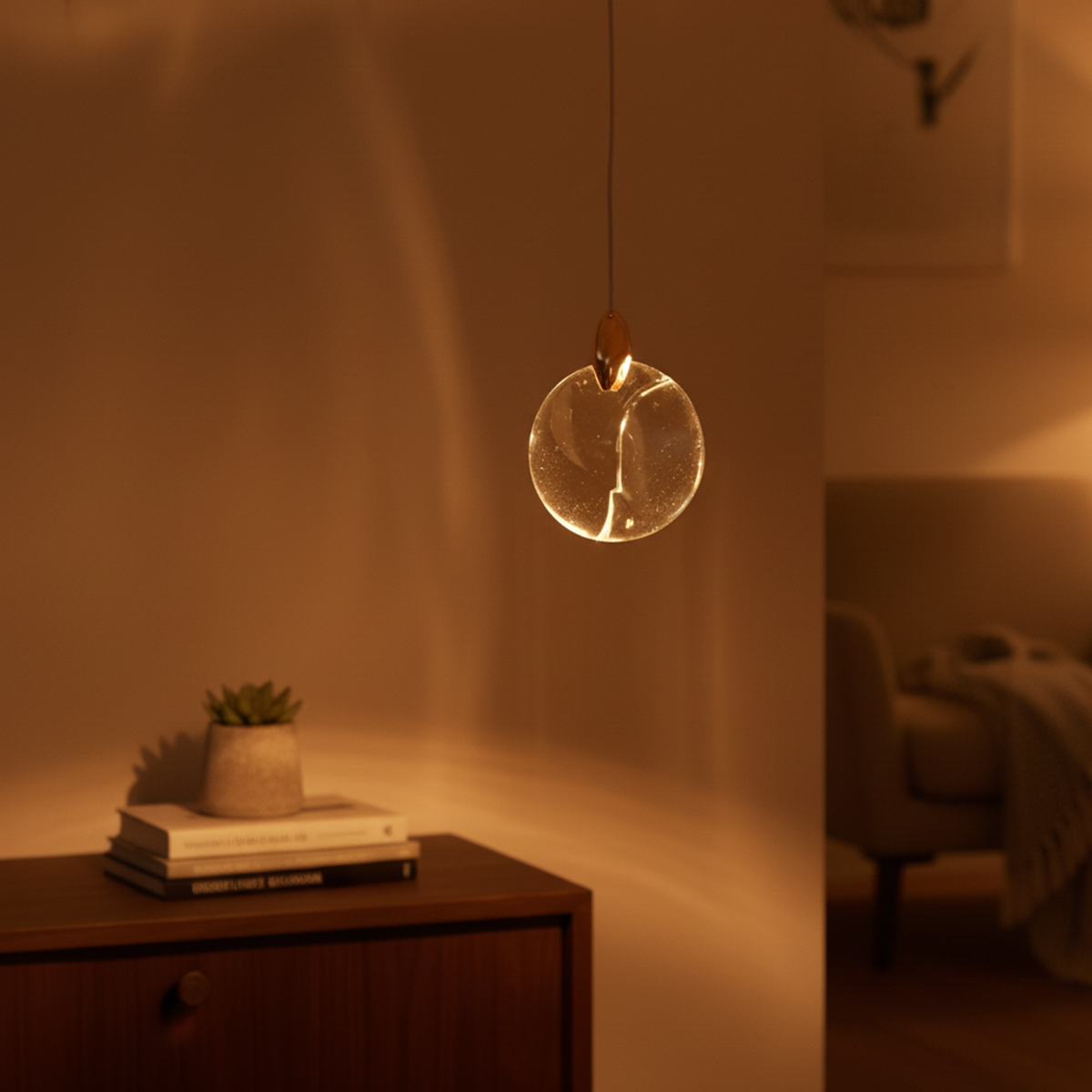 Buy Thoughtful Clear Glass LED Pendant Light Bangalore