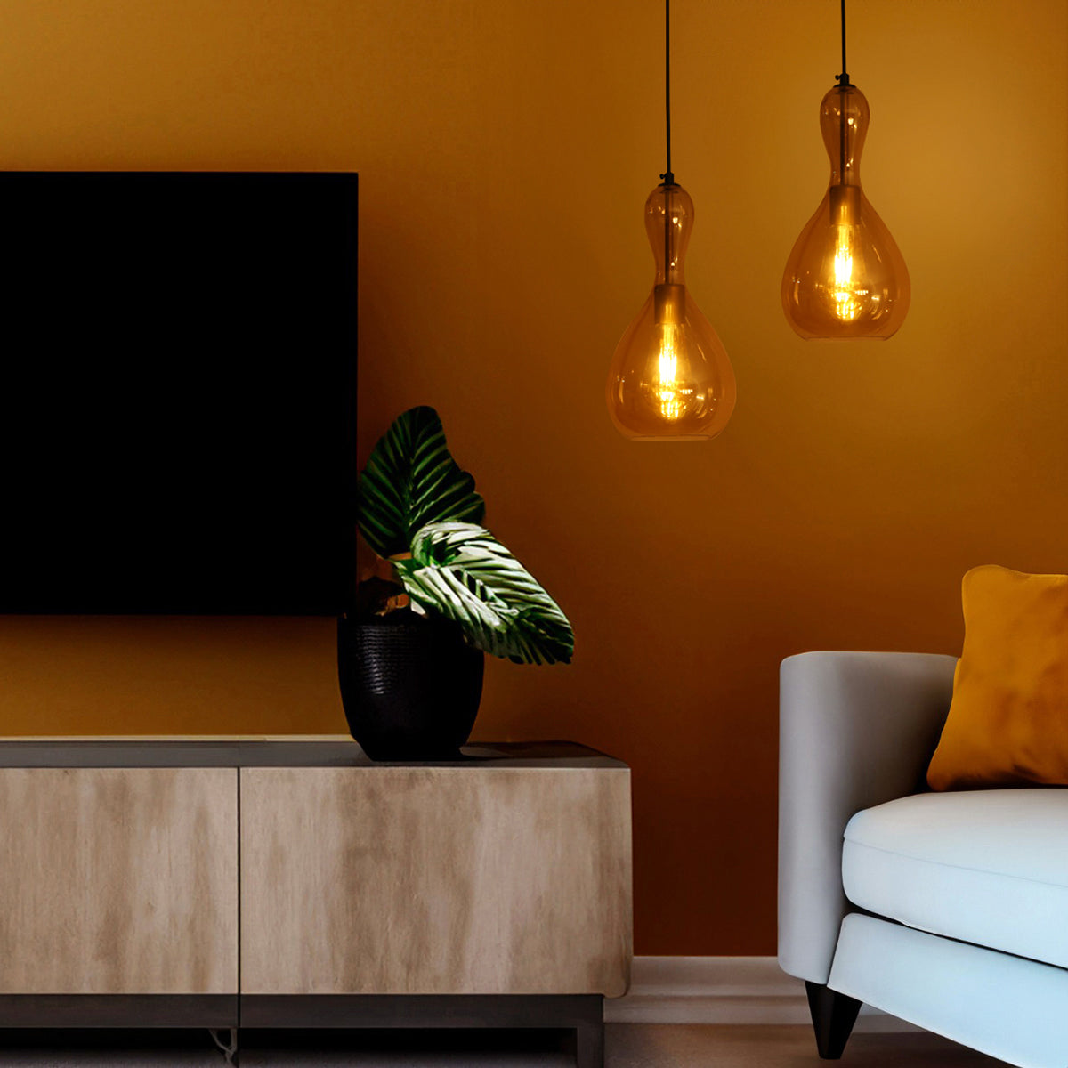 Buy Trance Sleek Amber Pendant Light Interior Lights