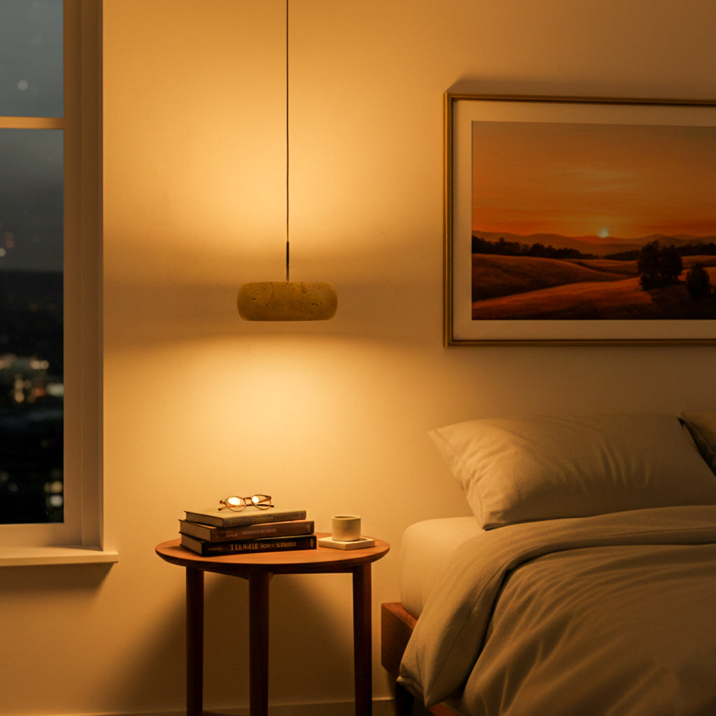 Buy Travertine Glow LED Pendant Light livingroom