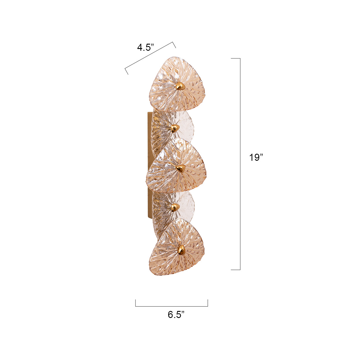 Buy Trouble Free Amber LED Wall Light size