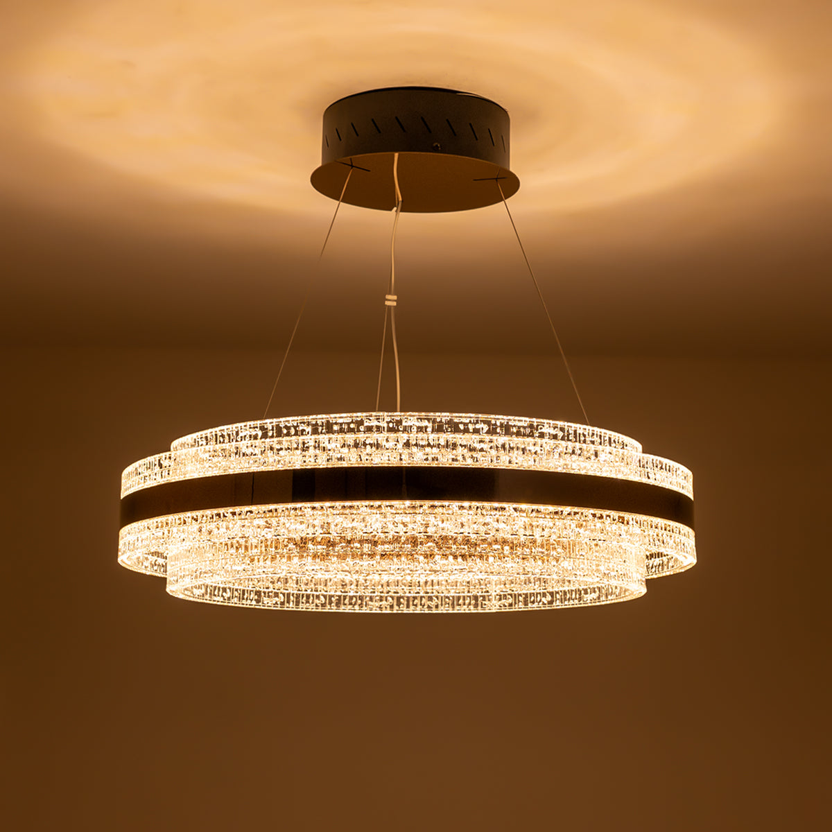Buy True Calling Round Dimmable Remote LED Chandelier bangalore