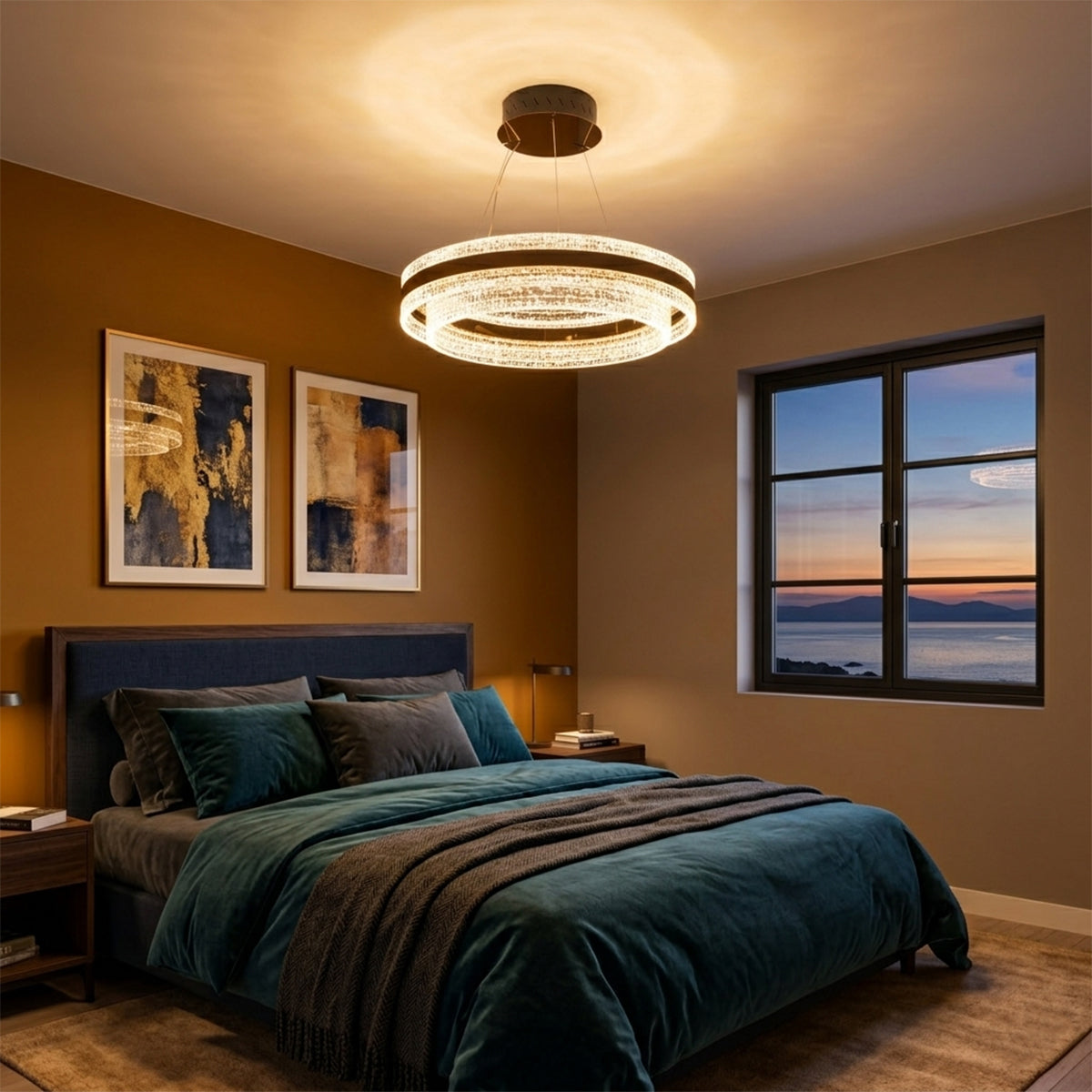 Buy True Calling Round Dimmable Remote LED Chandelier livingroom