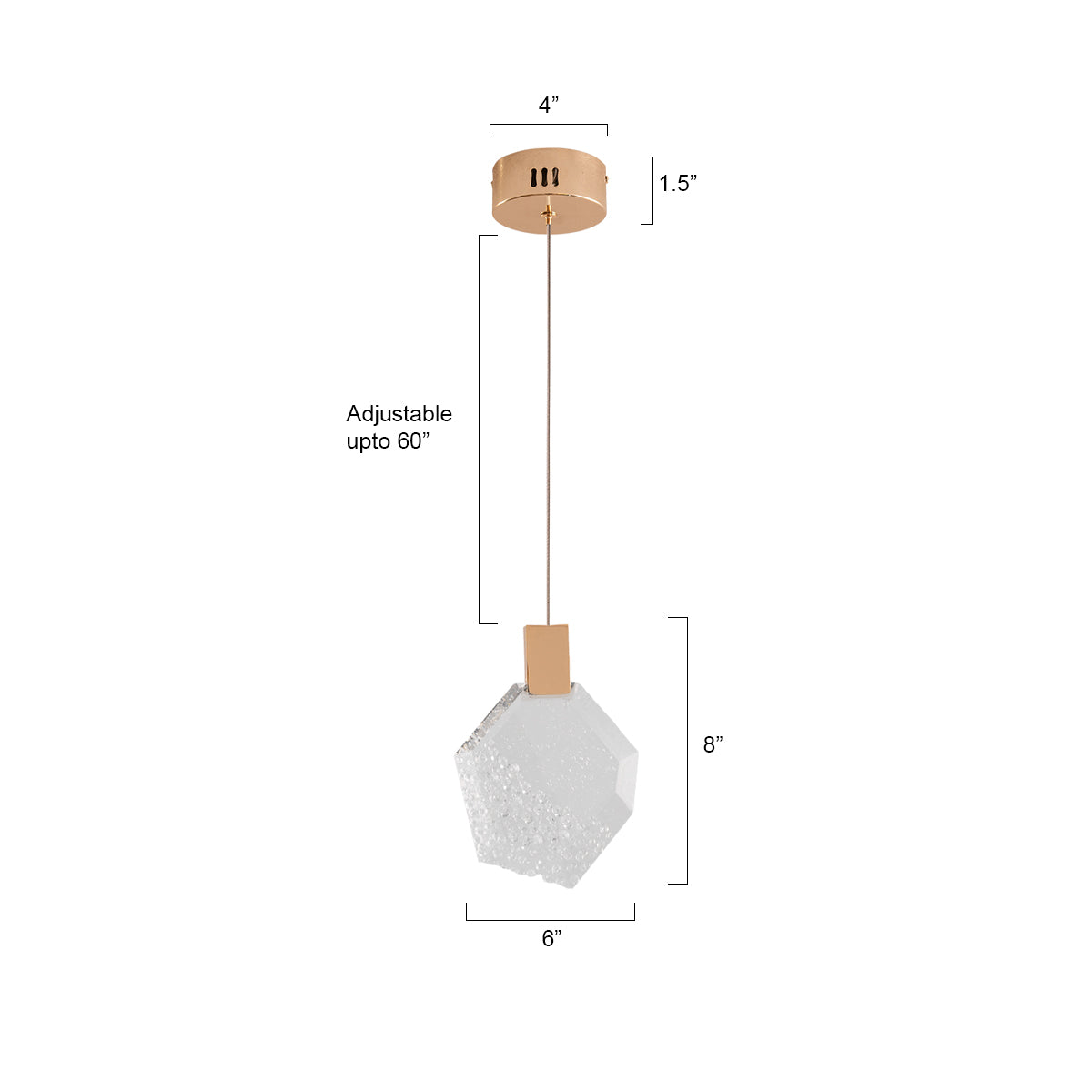 Buy True Worth Crystal LED Pendant Light size