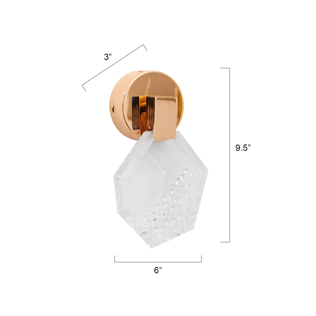 Buy True Worth Crystal LED Wall Light size