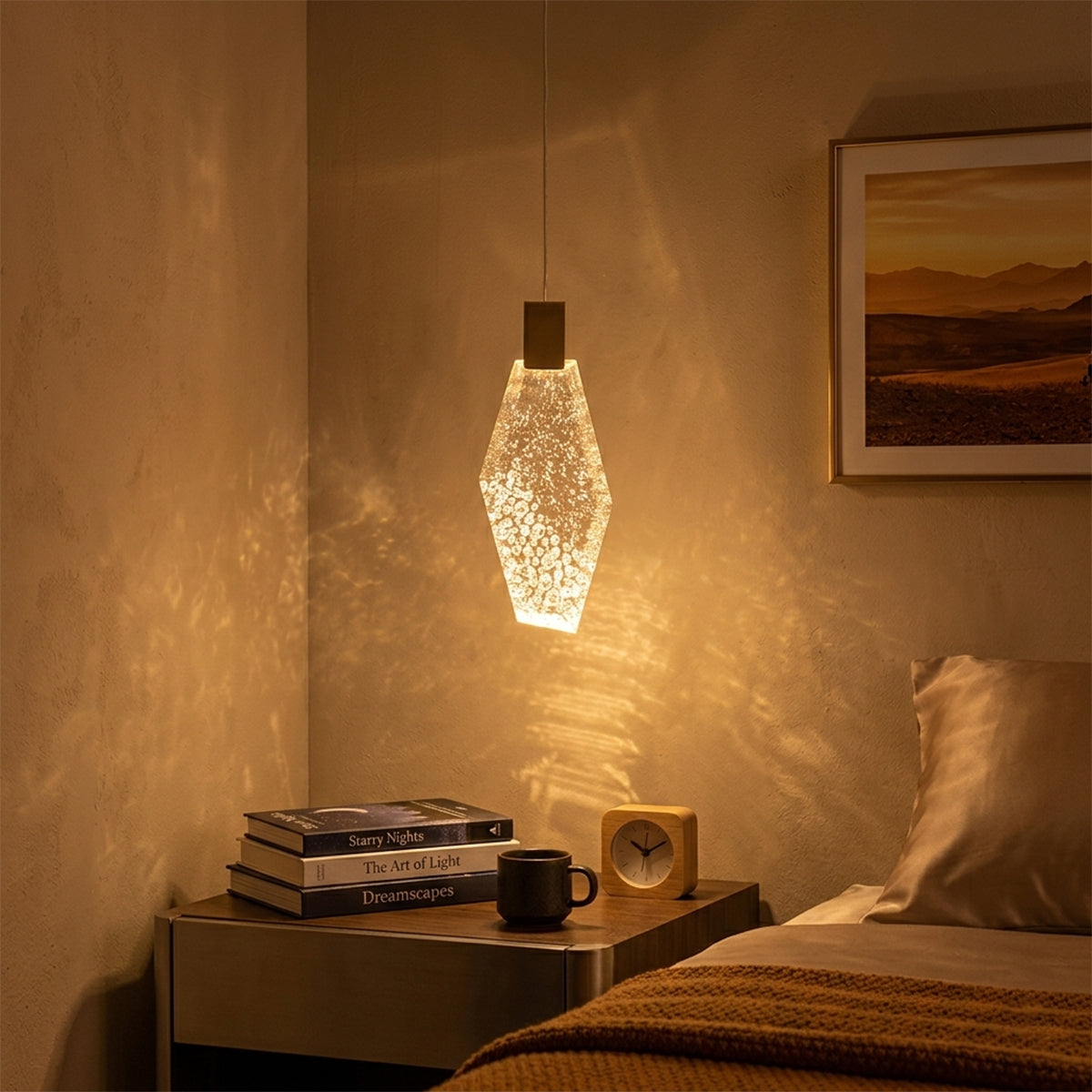 Buy True Worth Crystal Sleek LED Pendant Light bedroom