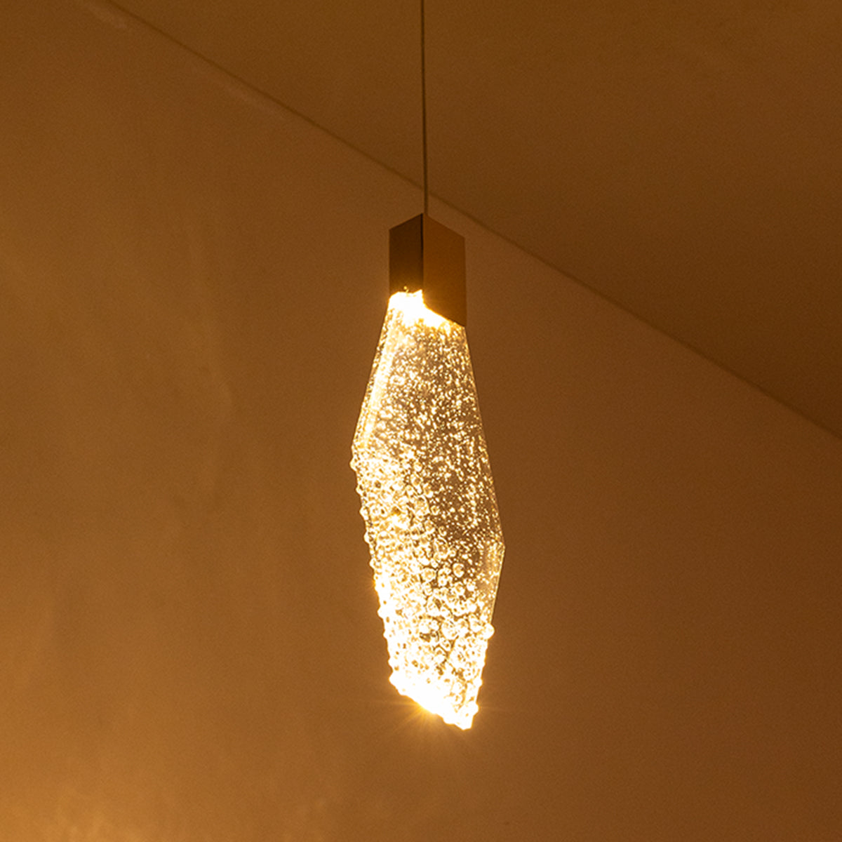 Buy True Worth Crystal Sleek LED Pendant Light interior