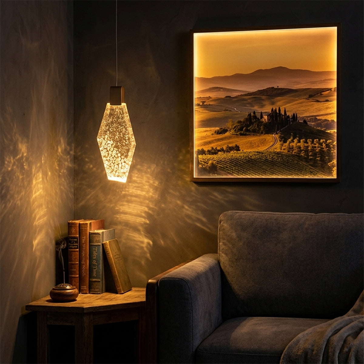Buy True Worth Crystal Sleek LED Pendant Light livingroom