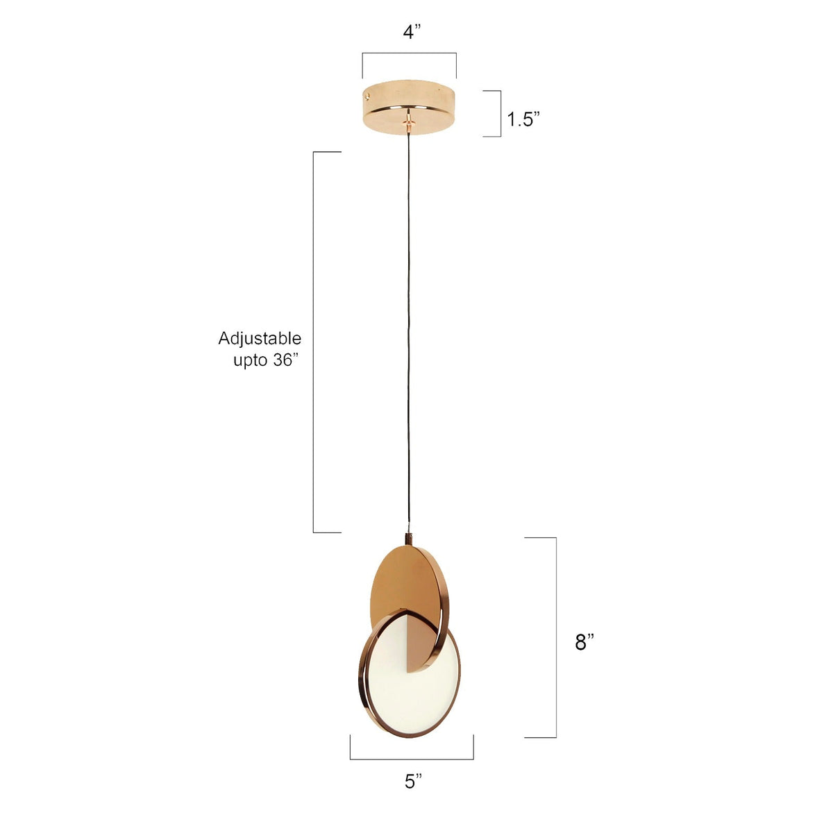 Buy Up in the Air Rose Gold LED Pendant Light online