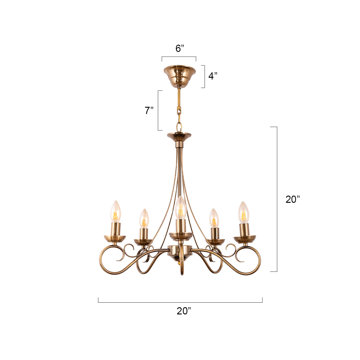 Buy Valencia Chandelier size