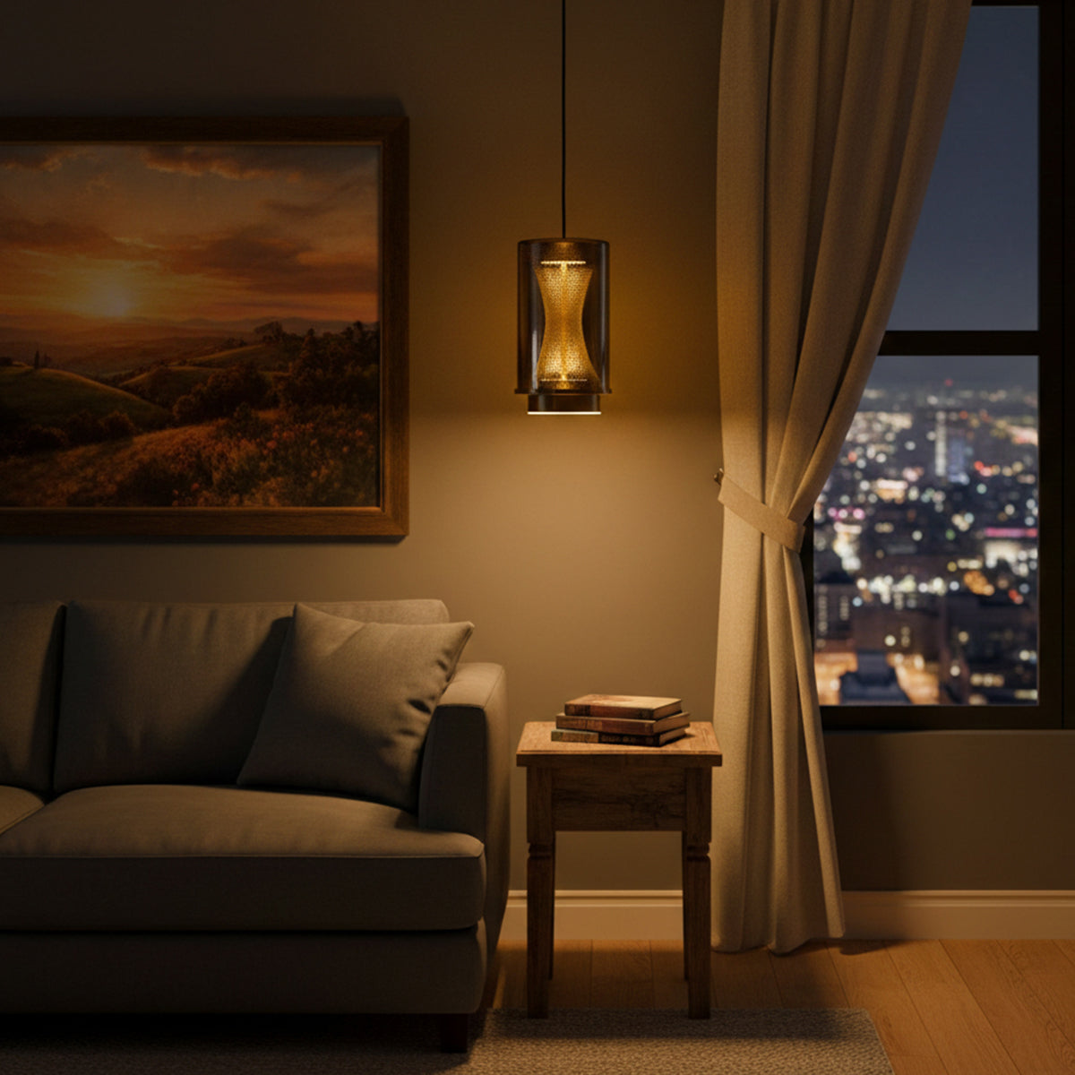 Buy Visionary Smoke Glass LED Pendant Light Living Room