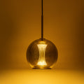 Visionary Smoke Glass Round LED Pendant Light