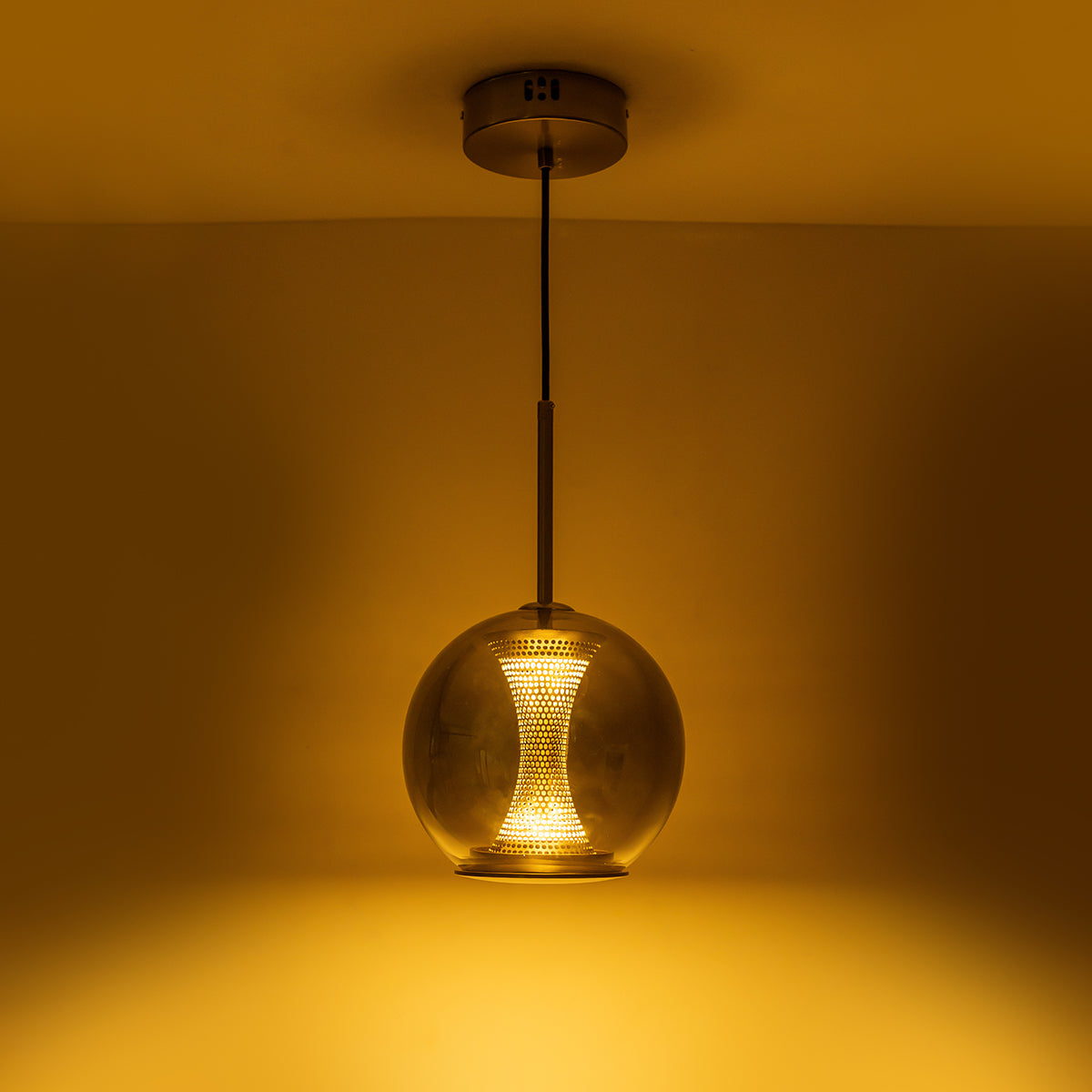 Buy Visionary Smoke Glass Round LED Pendant Light online