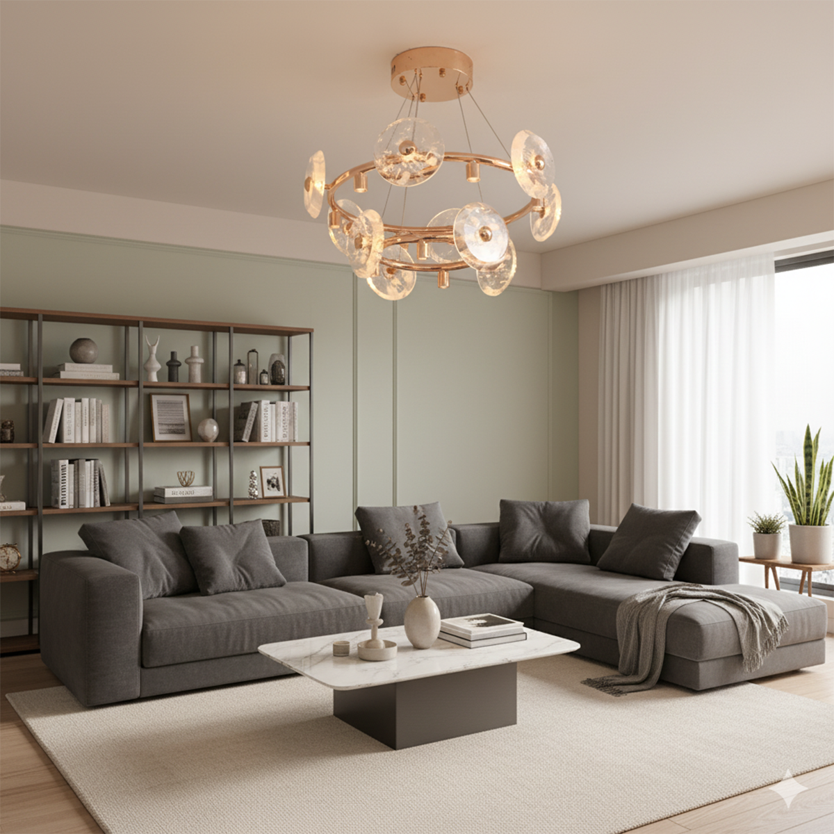 Buy Winter Sky Round LED Chandelier Bangalore