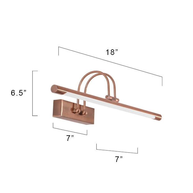 Fanfare Copper Small LED Mirror &amp; Picture Light Online