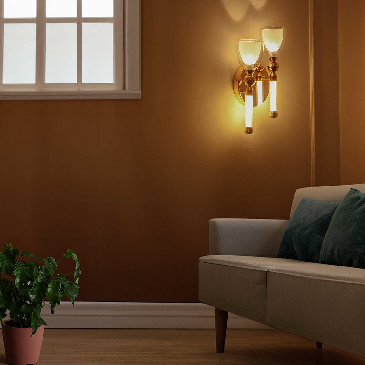 Good Times Gold Double LED Wall Light Online