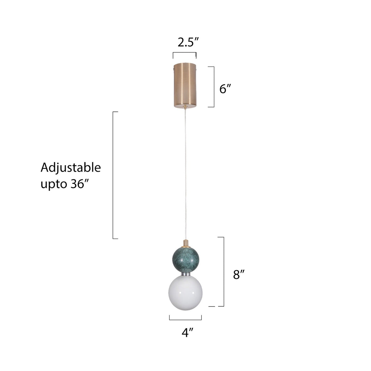 Green Marble LED Pendant Light online