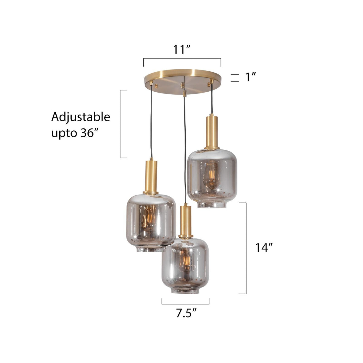 Guru 3 Light Chandelier online