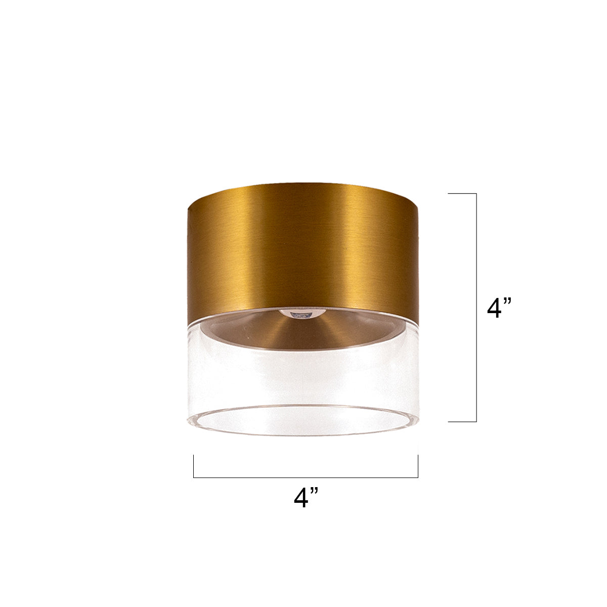 Halo Brass LED Ceiling Light size