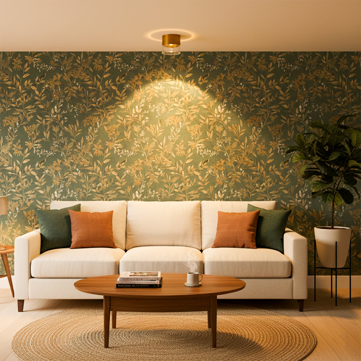 Halo Brass LED Ceiling Light sizet