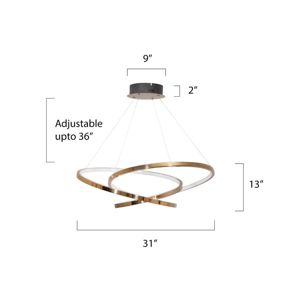 Honour Gold Smart (Dimmable &amp; Remote) LED Chandelier online