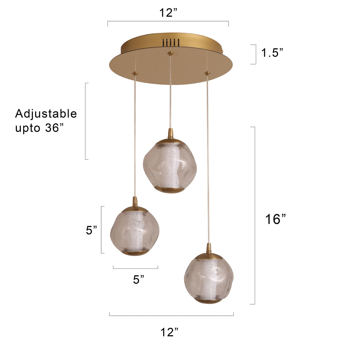 Miles Ahead ( 3 Light ) LED Chandelier Online