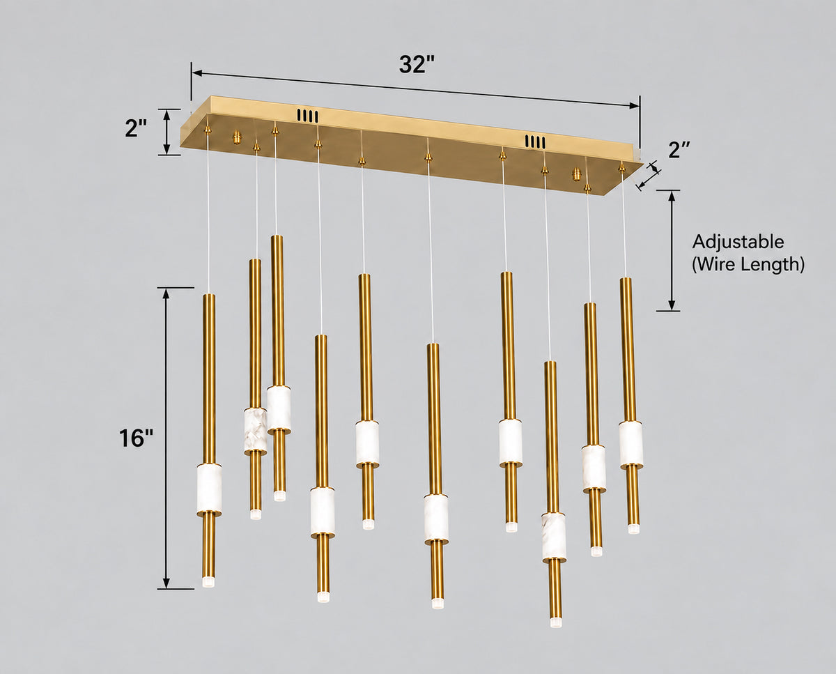 Shop Draw Me In Alabaster LED Chandelier Bangalore