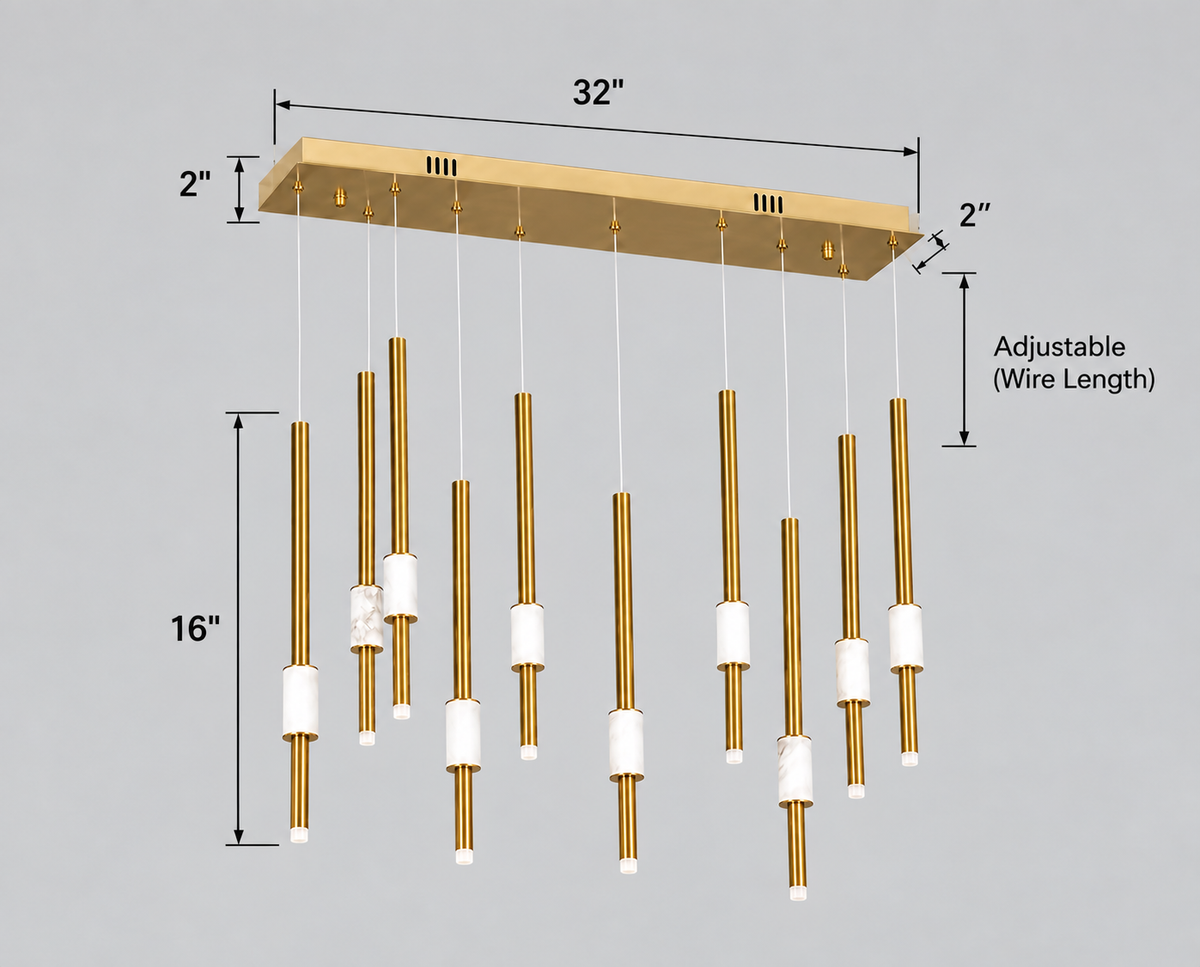 Shop Draw Me In Alabaster LED Chandelier Bangalore