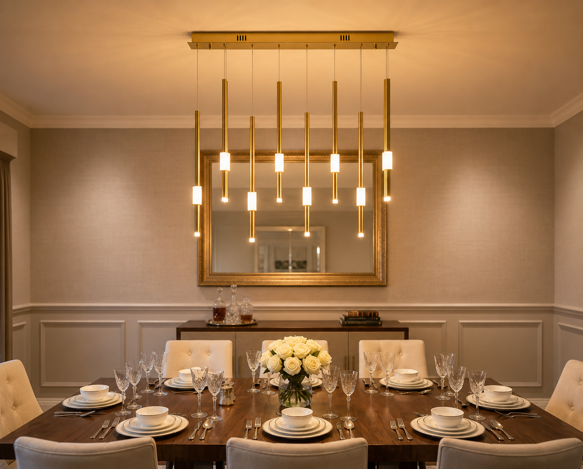 Shop Draw Me In Alabaster LED Chandelier Dining Space