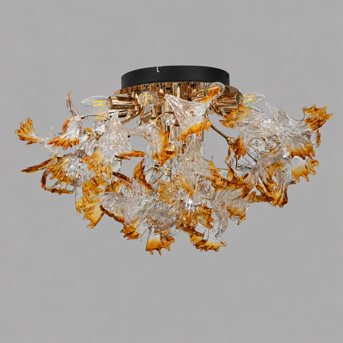 Shop Golden Rose Chandelier Living Room