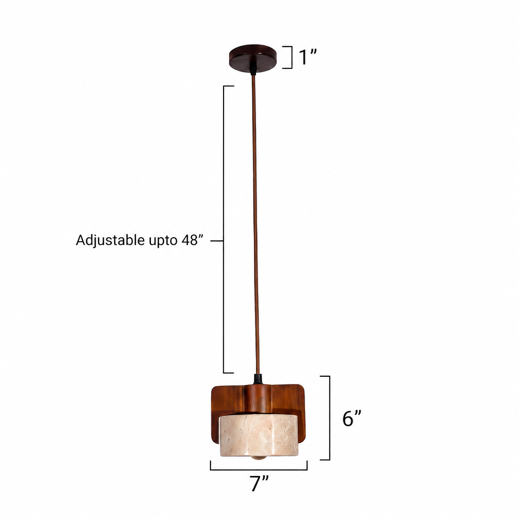 Looker Travertine Sleek Pendant Light