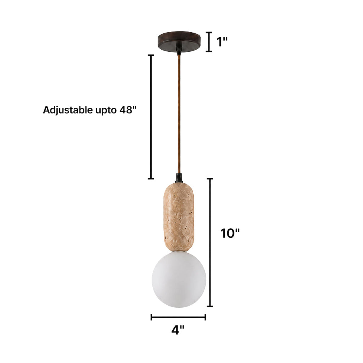 Shop Moon Beams Travertine LED Pendant Light Bangalore