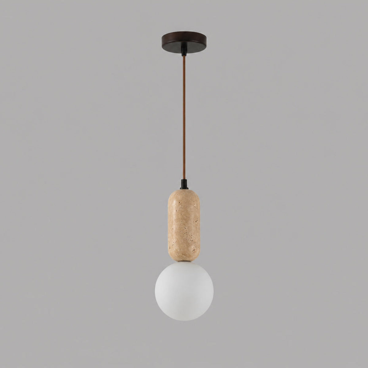 Shop Moon Beams Travertine LED Pendant Light Corner Hanging
