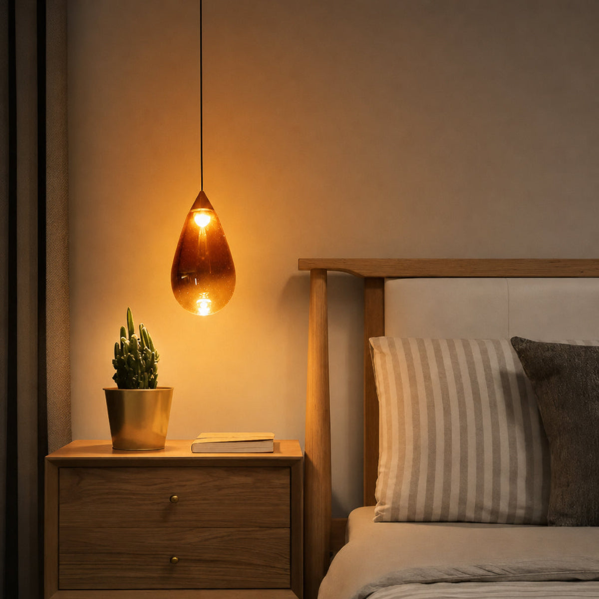 Shop Near About Rose Gold LED Pendant Light Corner Hanging