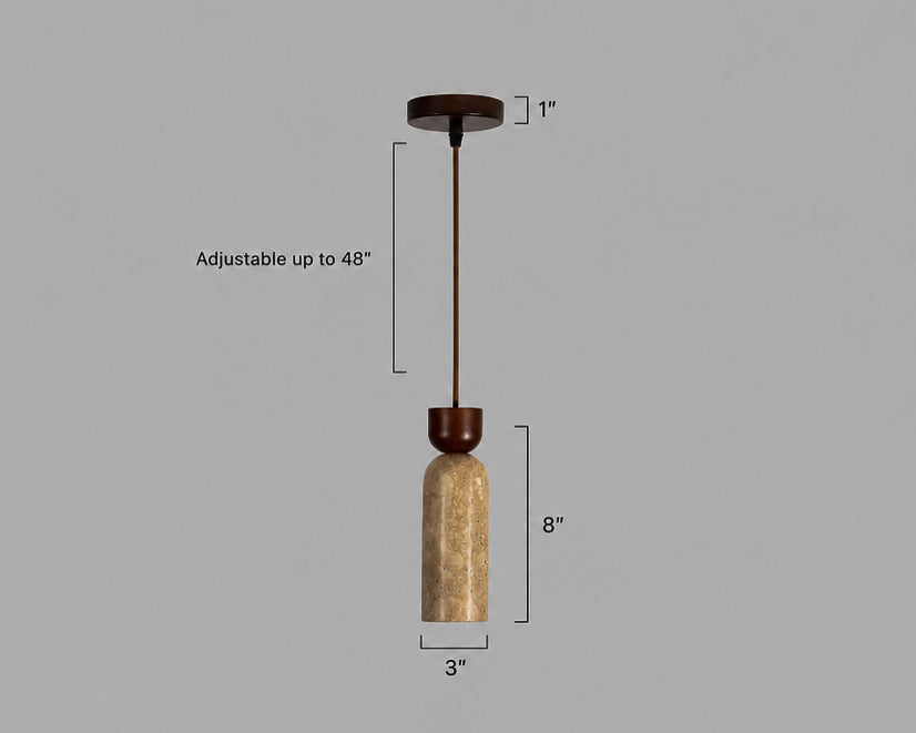 Shop Travertine Aura Pendant Light Corner Hanging